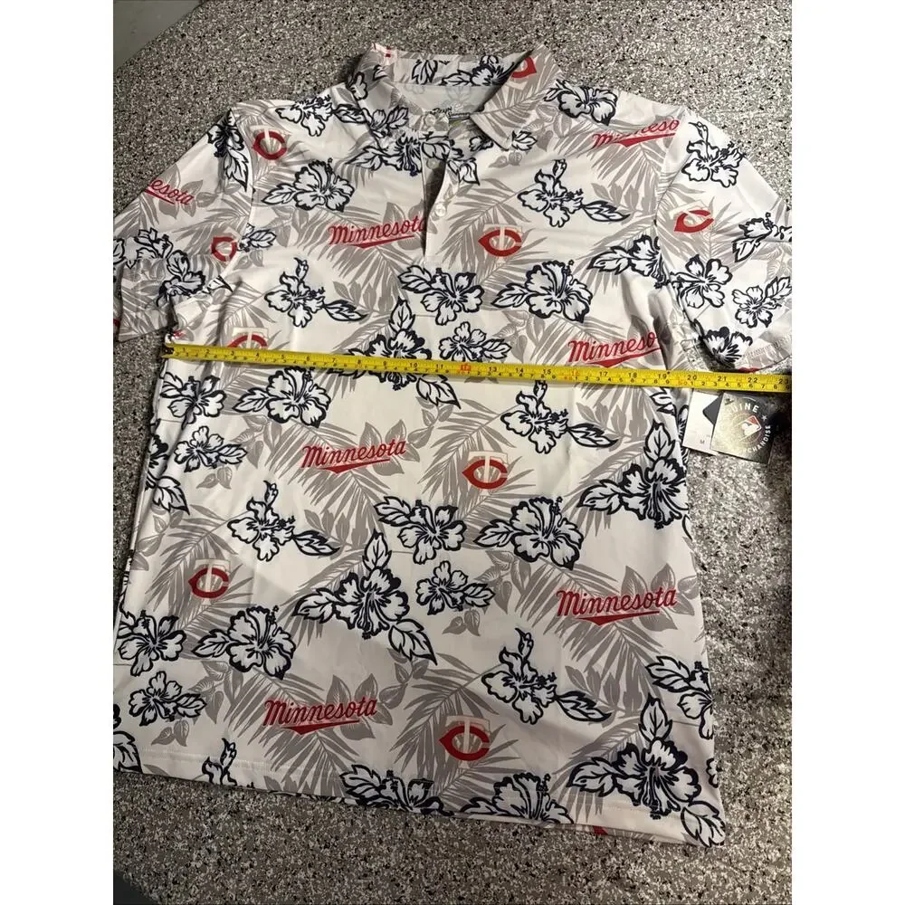 NWT Minnesota Twins Game Day Aloha Print Reyn Spooner MLB® Performance Polo - M